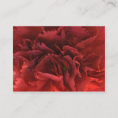 Carte De Placement Carnation rouge Mariage Floral (Dos)