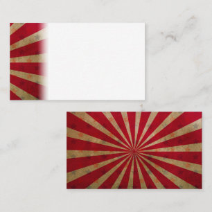 Carte De Placement Carnaval vintage Circus Tent Stars Red Lines