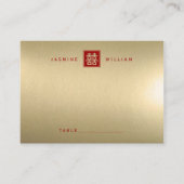 Carte De Placement Carré classique double bonheur Mariage chinois (Devant)