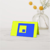 Carte De Placement Carré jaune et bleu (Dos)