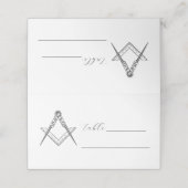 Carte De Placement Carré maçonnique et boussole (Extérieur déplié)