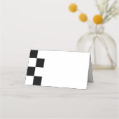 Carte De Placement Carreaux blancs noirs modernes (Dos)