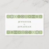 Carte De Placement Carreaux espagnols verts (Dos)