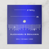 Carte De Placement Carreaux et perles Mariages bleus Carte Place (Extérieur déplié)