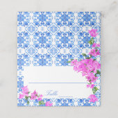 Carte De Placement Carrelage bleu Bougainvillea thème méditerranéen (Extérieur déplié)