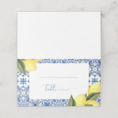 Carte De Placement Carrelage bleu méditerranéen et Mariage d'agrumes (Extérieur déplié)