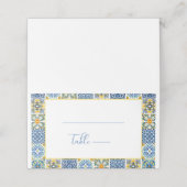 Carte De Placement Carrelage bleu méditerranéen et Mariage d'agrumes (Extérieur déplié)