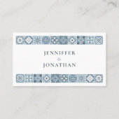 Carte De Placement carrelage espagnol bleu et gris (Dos)