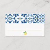 Carte De Placement Carrelage méditerranéen Aquarelle Mariage citron (Devant)