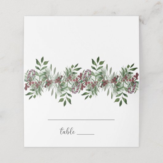 Carte De Placement Carte à feuillage persistant (Extérieur déplié)