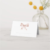 Carte De Placement Carte baby shower avec arc rose poussiéreux (Devant)
