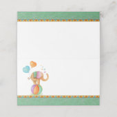 Carte De Placement Carte baby shower d'art de l'aquarelle éléphante (Extérieur déplié)