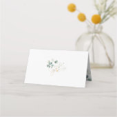 Carte De Placement Carte Baptism Eucalyptus Golden Floral Place (Dos)