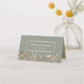 Carte De Placement Carte Boho Sage Green Mariage Place (Dos)