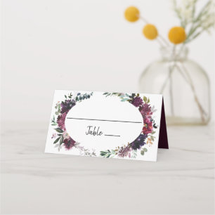 Carte De Placement Carte Burgundy Spring et Floral Mariage Place