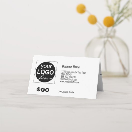 Carte De Placement Carte cadeau Holographique Iridescente en métal br (Dos)