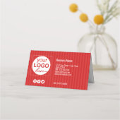 Carte De Placement Carte cadeau Saint-Valentin Beau Coeurs blancs rou (Dos)