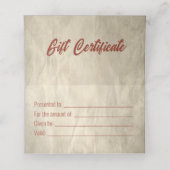 Carte De Placement Carte-cadeau Stylo à dessin au coeur avec script (Intérieur déplié)