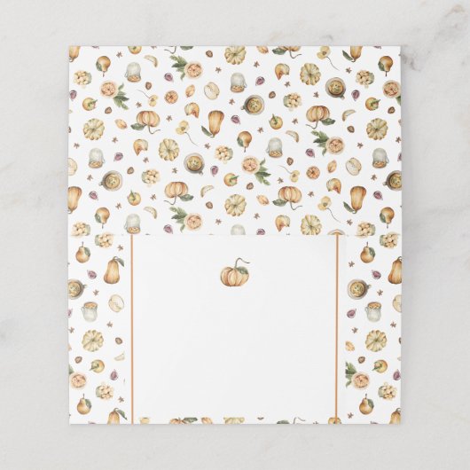 Carte De Placement Carte citrouille (Extérieur déplié)