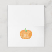 Carte De Placement Carte Citrouille orange pour Thanskgiving & Fall (Extérieur déplié)
