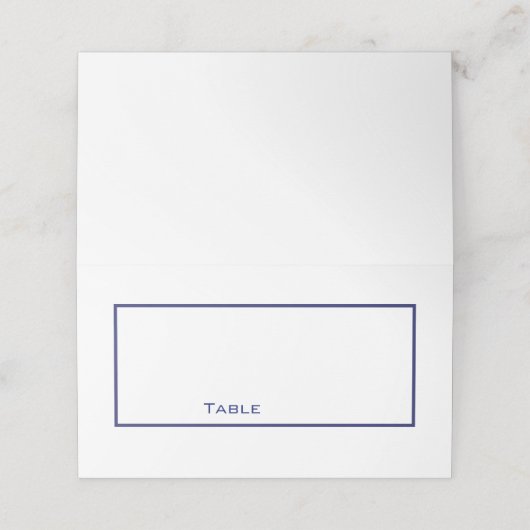 Carte De Placement Carte Clean Blue and White Place (Extérieur déplié)