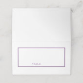 Carte De Placement Carte Clean Purple et White Place (Extérieur déplié)