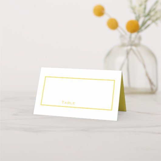 Carte De Placement Carte Clean Yellow et White Place (Devant)
