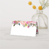 Carte De Placement Carte d'aquarelle Spring Floral Place (Dos)