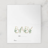 Carte De Placement Carte de Baby shower pour bébé très élégant (Extérieur déplié)