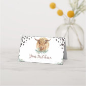Carte De Placement Carte de la tente de nourriture Highland Cow (Devant)