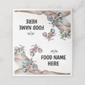 Carte De Placement Carte de lieu d'anniversaire de la moto (Extérieur déplié)