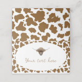 Carte De Placement Carte de lieu d'anniversaire de la vache Highland (Extérieur déplié)