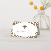 Carte De Placement Carte de lieu d'anniversaire de la vache Highland (Devant)