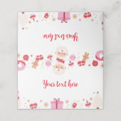 Carte De Placement Carte de lieu d'anniversaire de Noël Père Noël (Extérieur déplié)