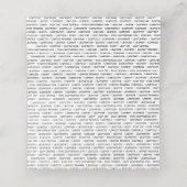 Carte De Placement Carte de lieu de l'année de levage (Intérieur déplié)