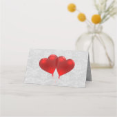 Carte De Placement Carte de lieu de réception des ballons Red Heart (Dos)