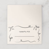 Carte De Placement Carte de lieu du dîner Thanksgiving à main (Extérieur déplié)