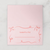 Carte De Placement Carte de lieu du dîner Thanksgiving à main (Extérieur déplié)