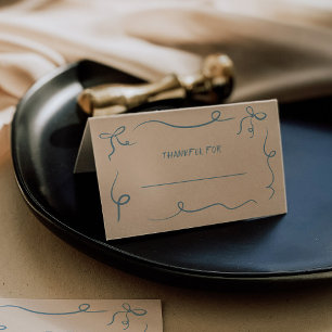 Carte De Placement Carte de lieu du dîner Thanksgiving à main