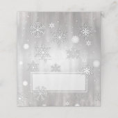 Carte De Placement Carte de lieu pliée pour mariage d'hiver en argent (Extérieur déplié)