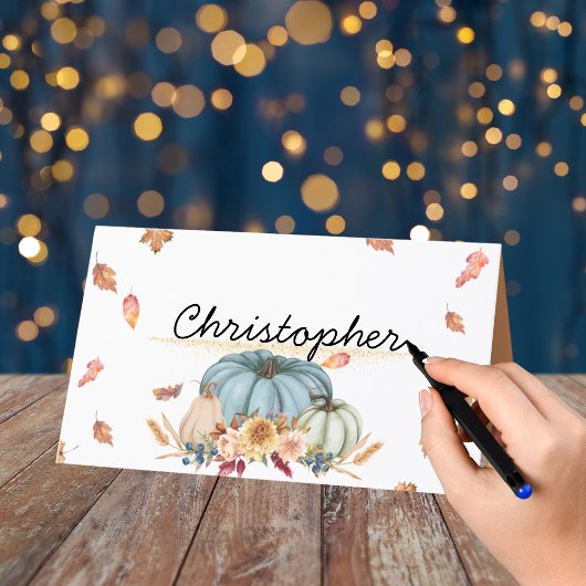 Carte De Placement Carte de lieu pliée Thanksgiving