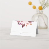 Carte De Placement Carte de Mariage à l'aquarelle violette (Devant)