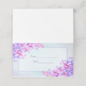 Carte De Placement Carte de Mariage Aquarelle violet Lilac (Extérieur déplié)