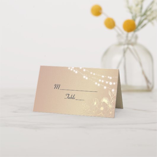 Carte De Placement Carte de Mariage bleu Rustique (Devant)