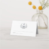 Carte De Placement Carte de mariage côtier nautique (Devant)