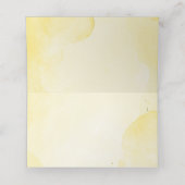 Carte De Placement Carte de Mariage de fleurs jaunes (Intérieur déplié)