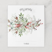 Carte De Placement Carte de Mariage de Noël pliée (Extérieur déplié)