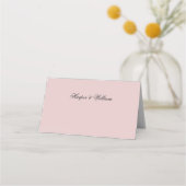 Carte De Placement Carte de mariage en forme de coeur rose (Dos)