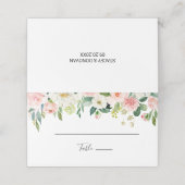 Carte De Placement Carte de Mariage Floral Elégant (Extérieur déplié)