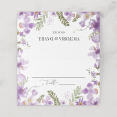 Carte De Placement Carte de Mariage Floral Élégante (Extérieur déplié)